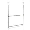 Oceanstar 2-Tier Portable Adjustable Closet Hanger Rod, Chrome