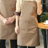 1pc Apron; Waterproof And Oil-proof Apron With Pockets; Universal Apron For Women And Men; For Coffee Bar; Restaurant; Multipurpose Aprons 29.5in*27.5